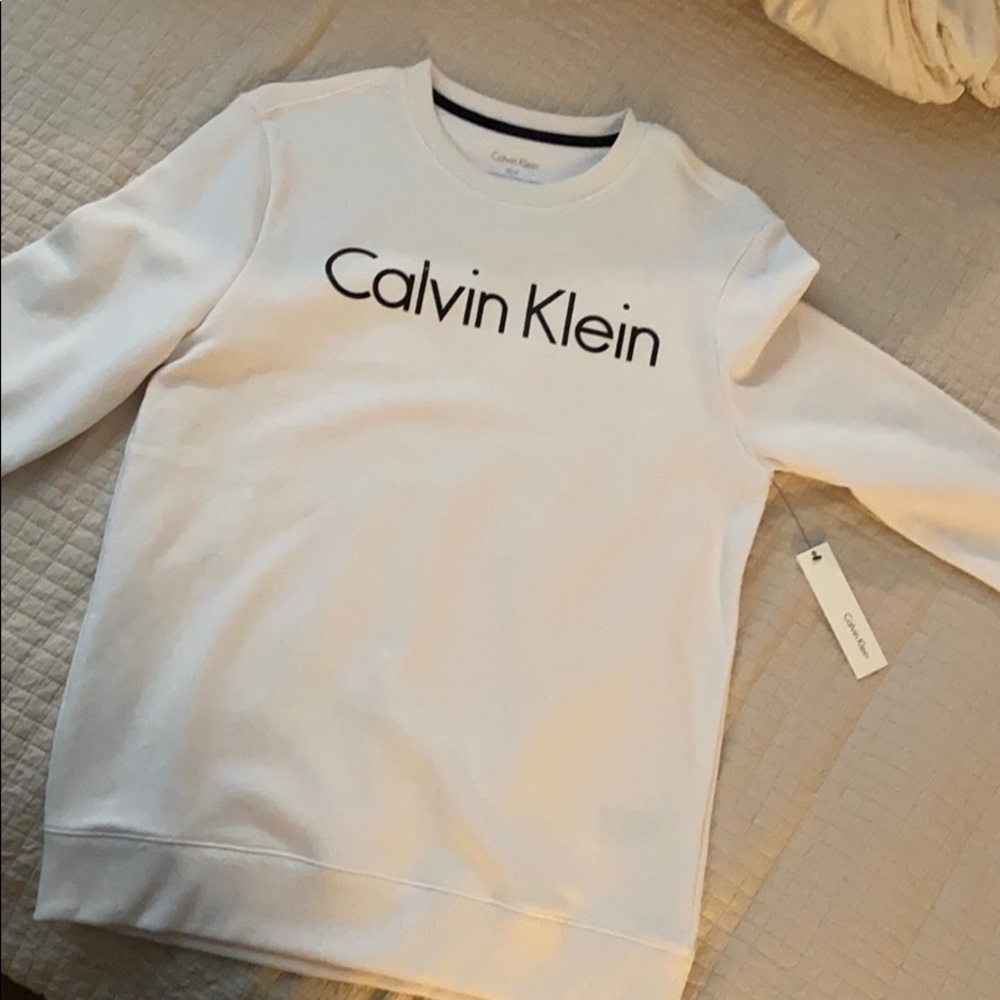 Calvin Klein white sweatshirt